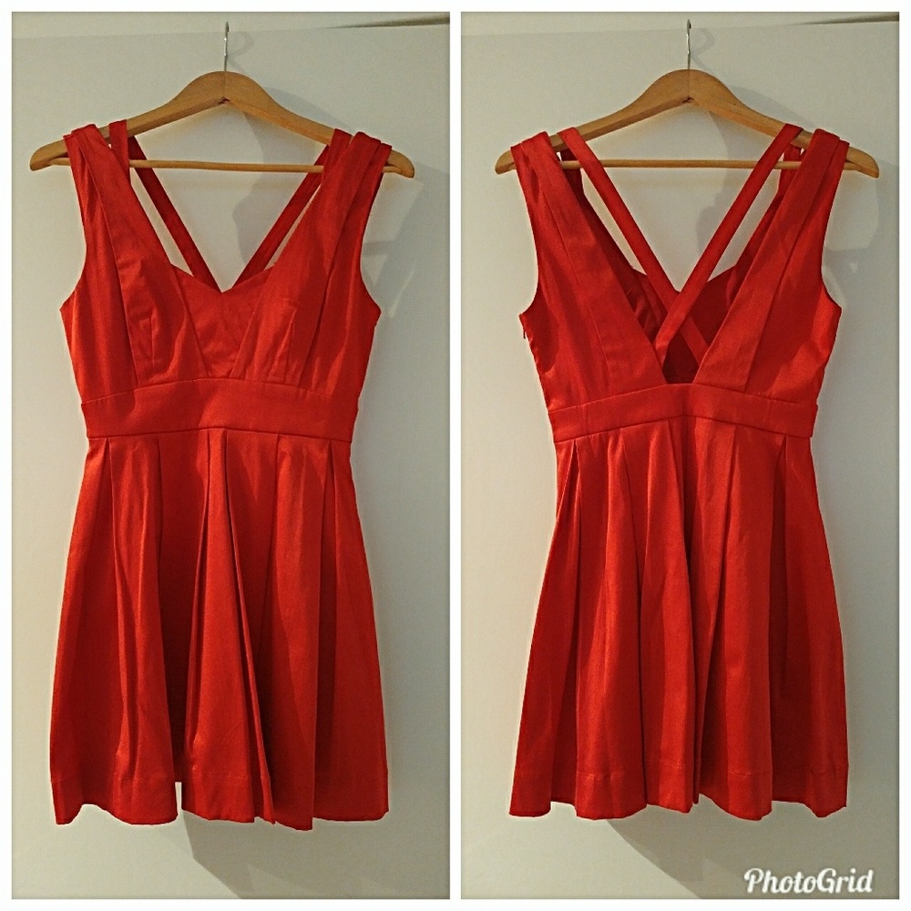 Fun red cocktail dress